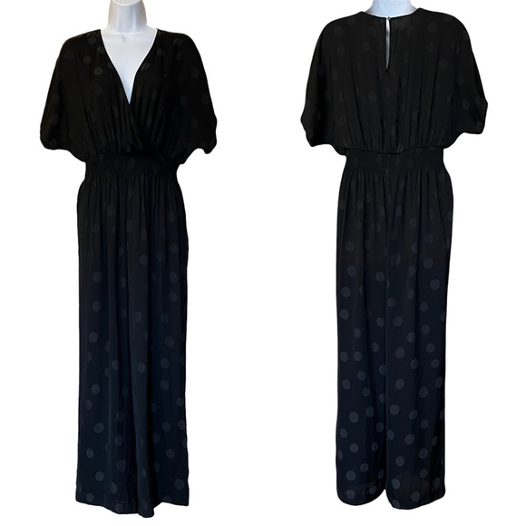 NWT Madewell Wrap Front Smock Waist Jumpsuit in Dot Jacquard Size Small - Picture 14 of 16